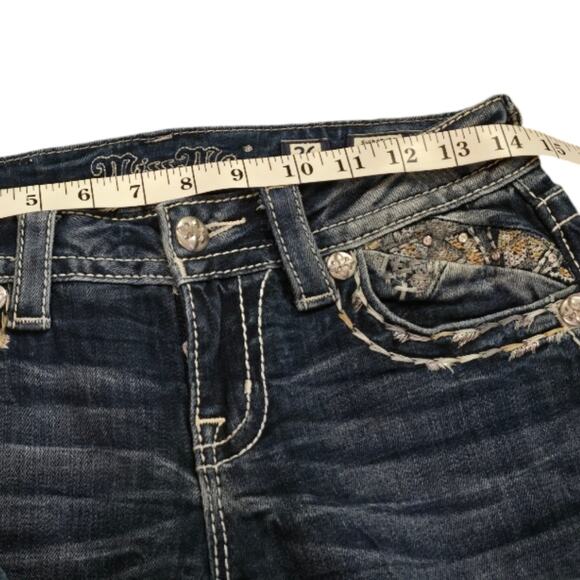 Miss Me Boot‎ Cut Bling Pockets Stretch Women's Size 26 x 30.5 - Picture 8 of 11